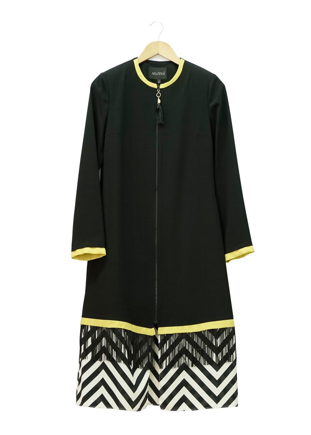 Hijab clothing BLACK 1576 Sufle Tesettür Trench