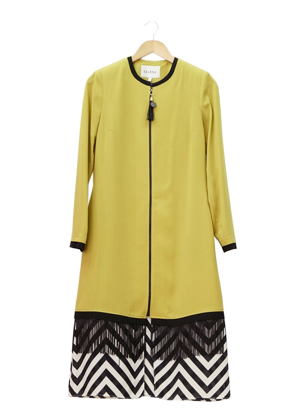 Tesettür giyim YEŞİL 1576 Sufle Tesettür Trench