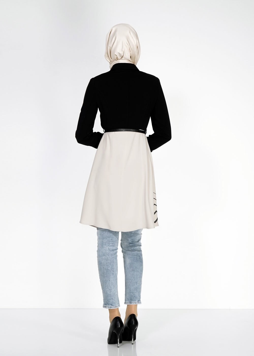 Hijab clothing BLACK 1583 Farah Tesettür Trench