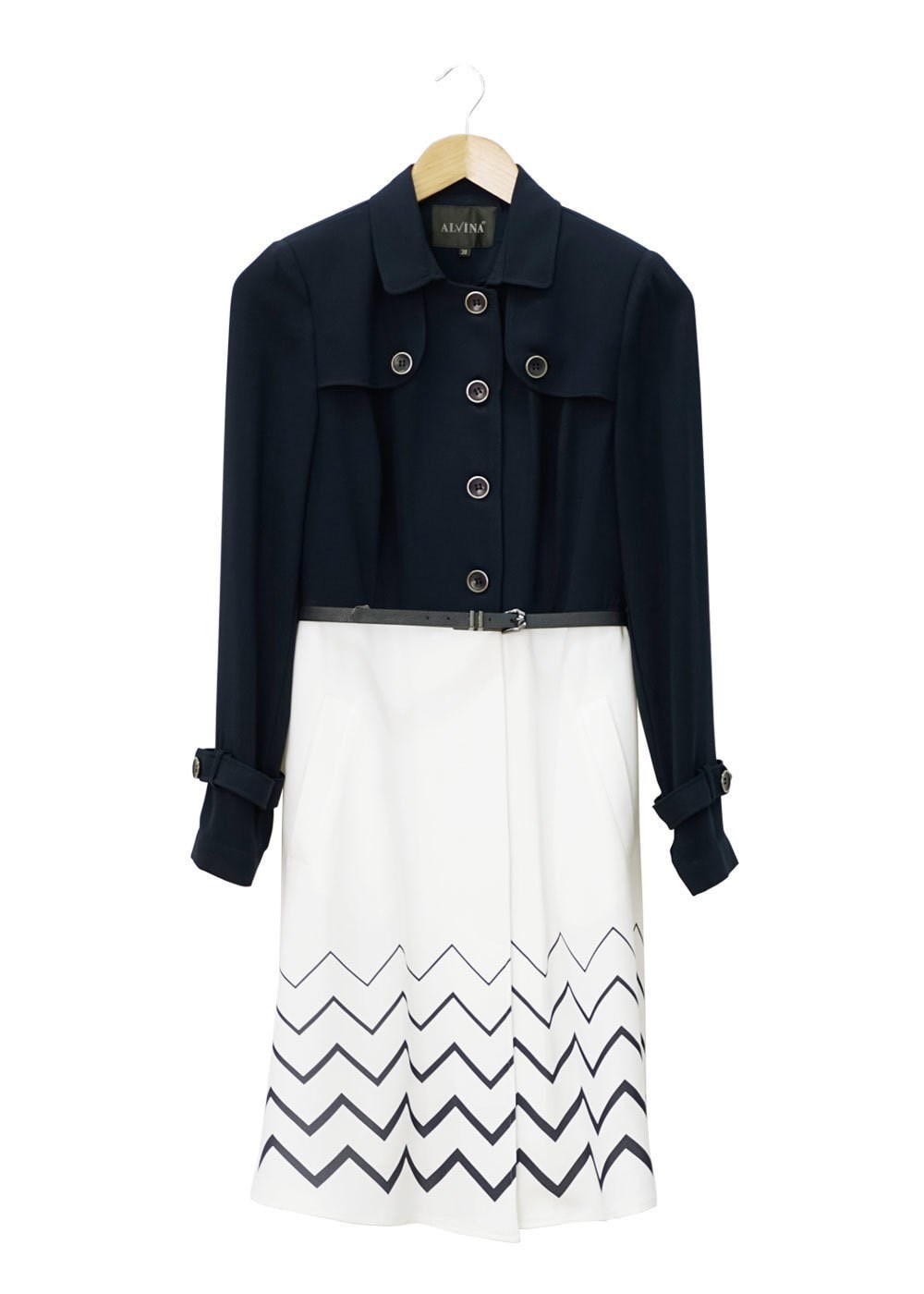 Hijab clothing NAVY BLUE 1583 Farah Tesettür Trench