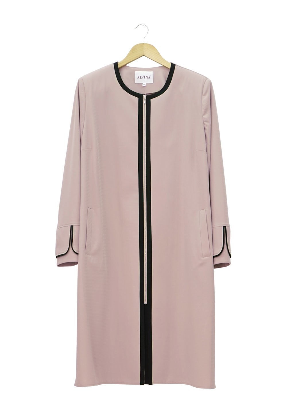 Tesettür giyim BEJ 1586 Ekose TesettürTrench