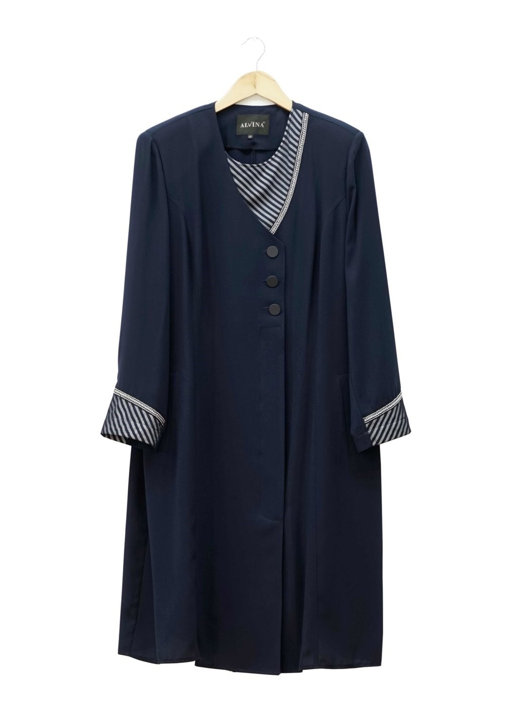 Hijab clothing NAVY BLUE 1587 Esma Tesettür Trench