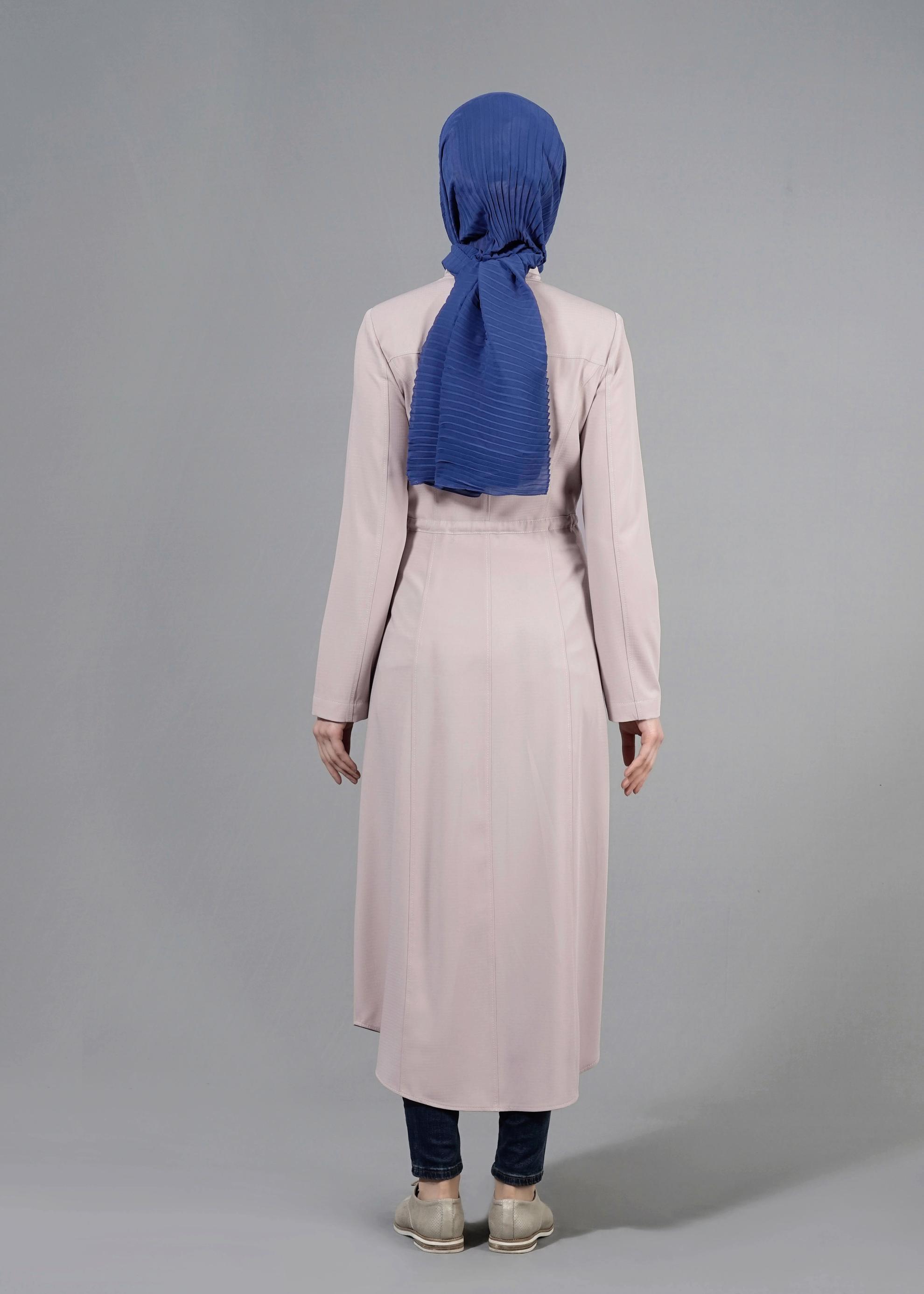 Tesettür giyim BEJ 1518-1 EKOSE 55539 TRENCH 38/46 TEK44