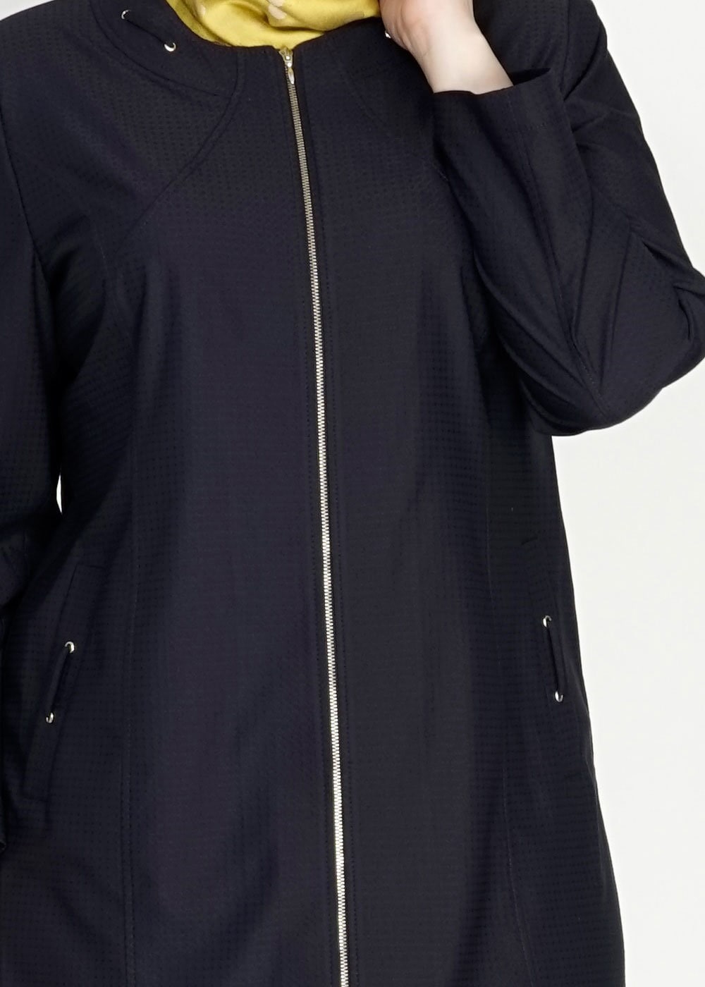 Tesettür giyim LACİVERT 1529-1 Söğüt Tesettür Trench