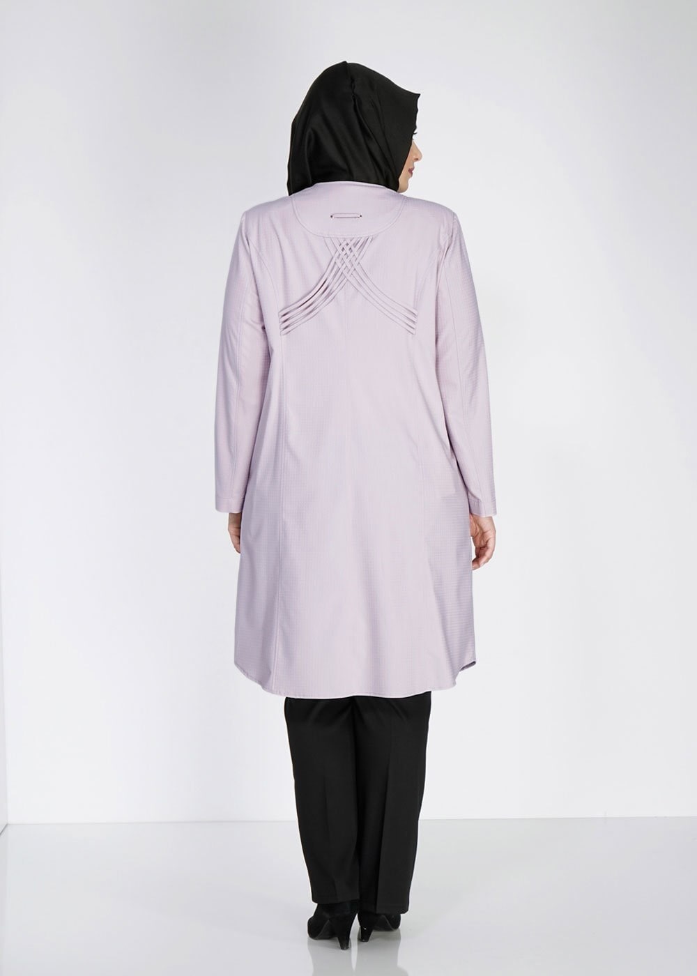 Tesettür giyim PUDRA 1529-1 Söğüt Tesettür Trench