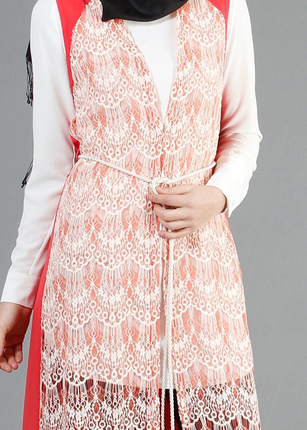 Tesettür giyim MERCAN 4644 İndila Tesettür Yelek