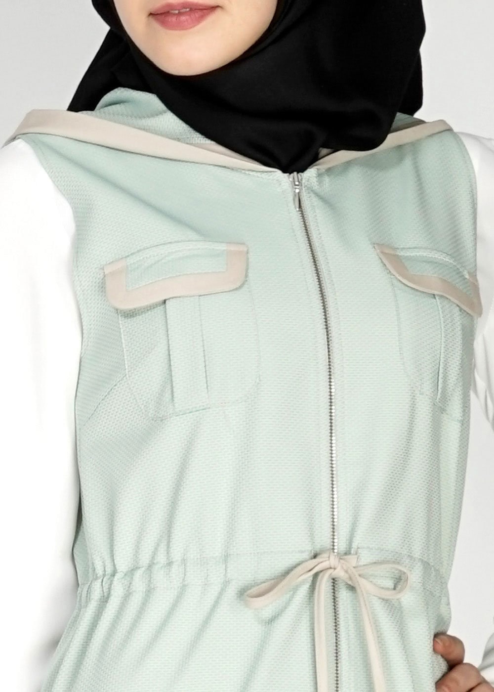 Tesettür giyim YEŞİL 4663 Berta Tesettür Yelek