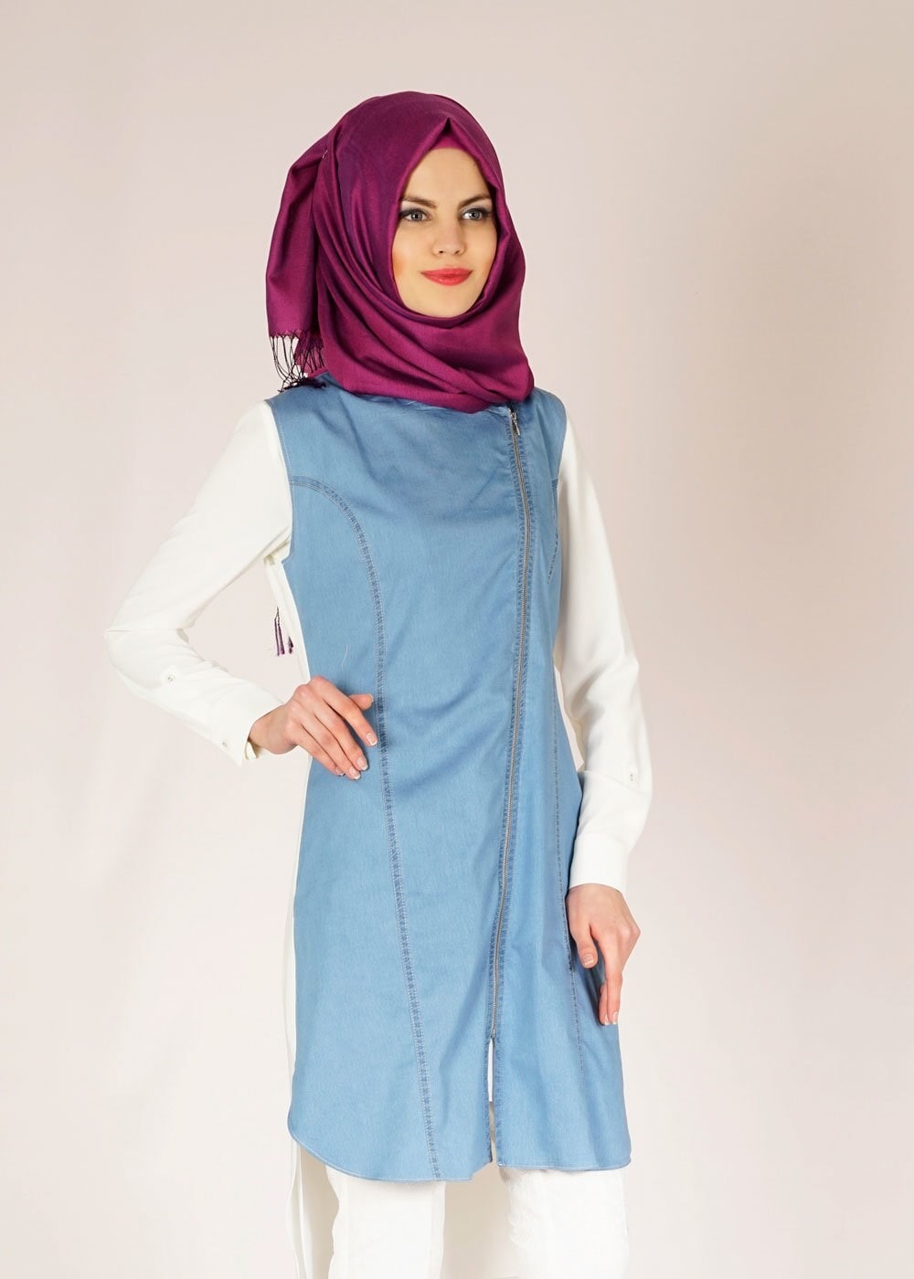 Tesettür giyim MAVİ 4671 BENİN 4030 YELEK 36/44(38-40) TEK38
