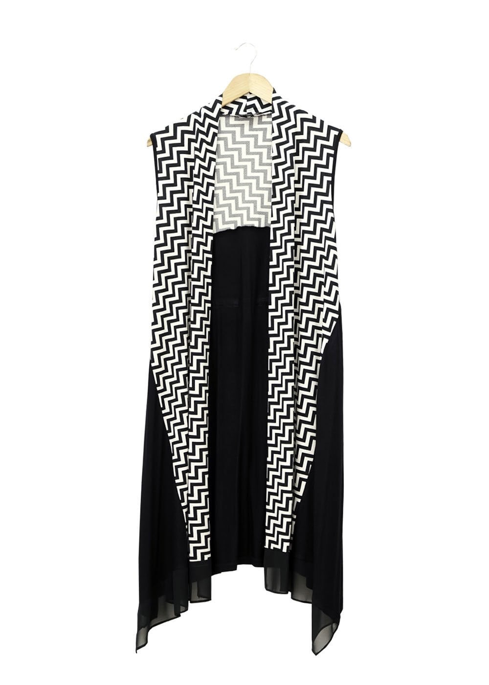 Tesettür giyim SİYAH 4793 Örme Crep Tesettür Yelek