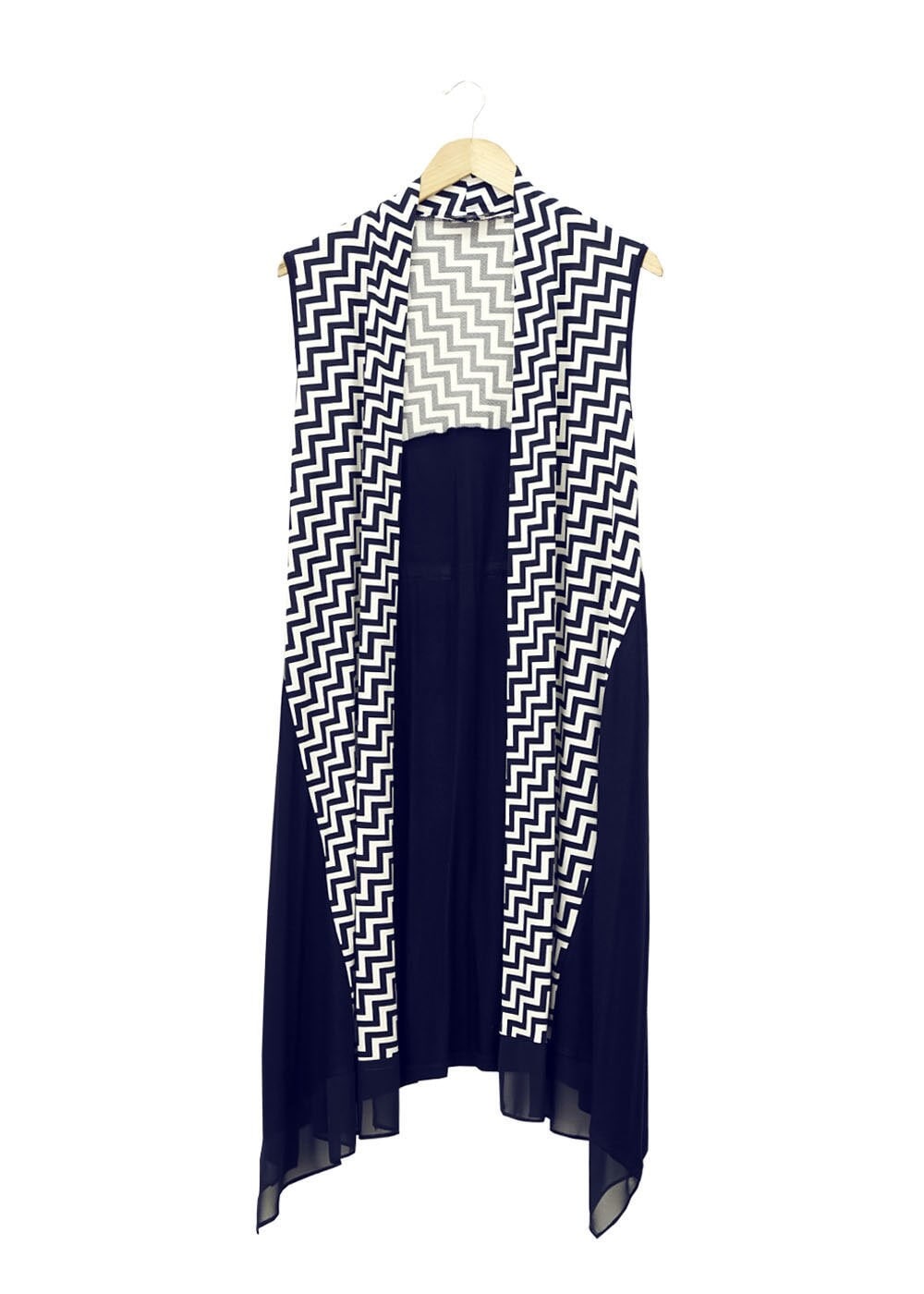 Tesettür giyim LACİVERT 4793 Örme Crep Tesettür Yelek