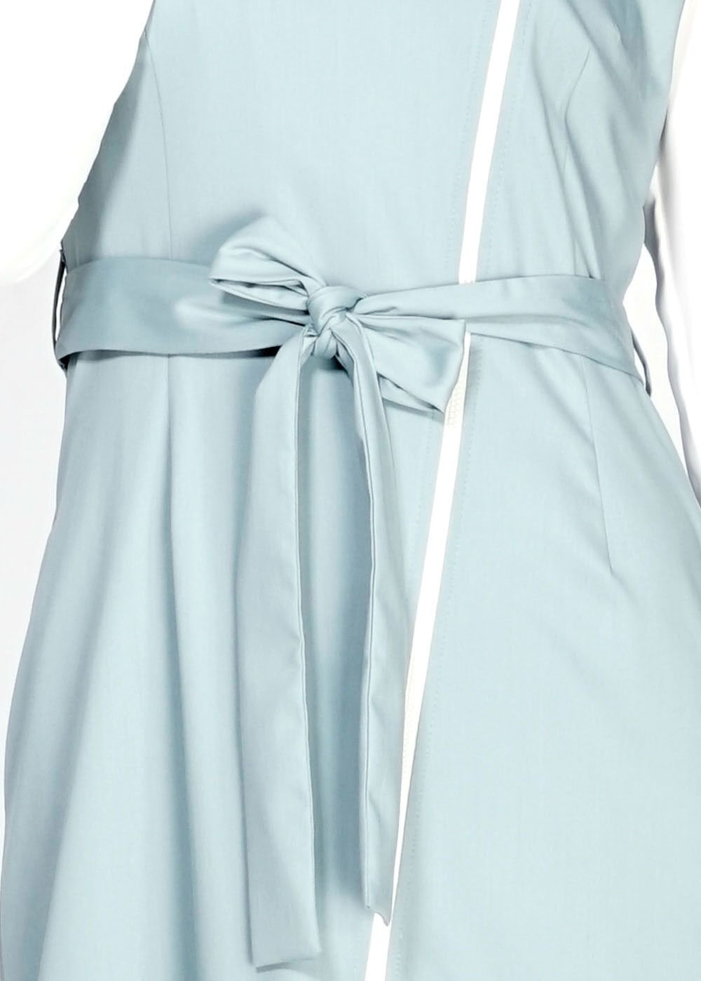 Tesettür giyim MAVİ ÇİÇEK DESENLİ FERMUARLI YELEK 4795