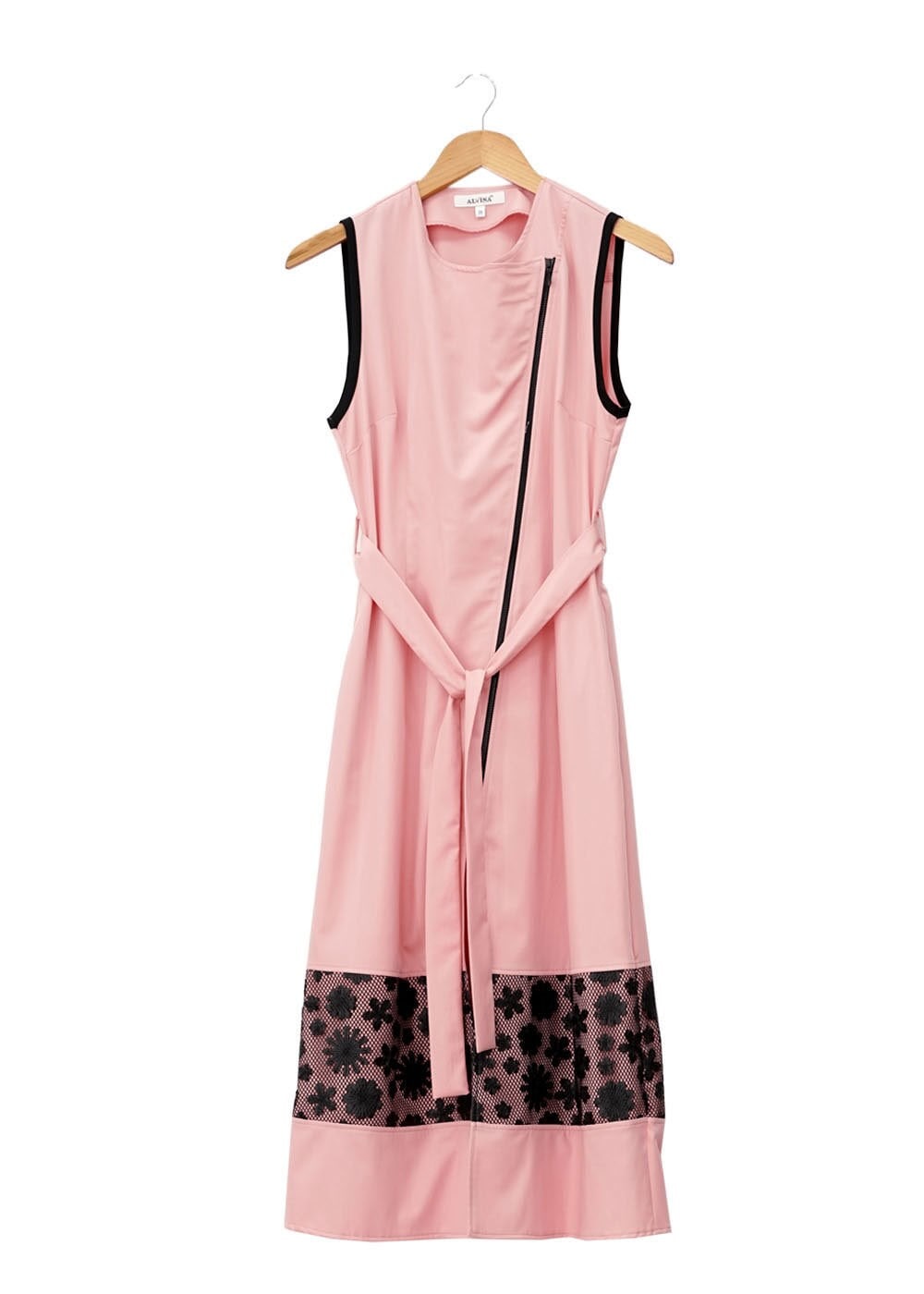 Tesettür giyim PUDRA ÇİÇEK DESENLİ FERMUARLI YELEK 4795