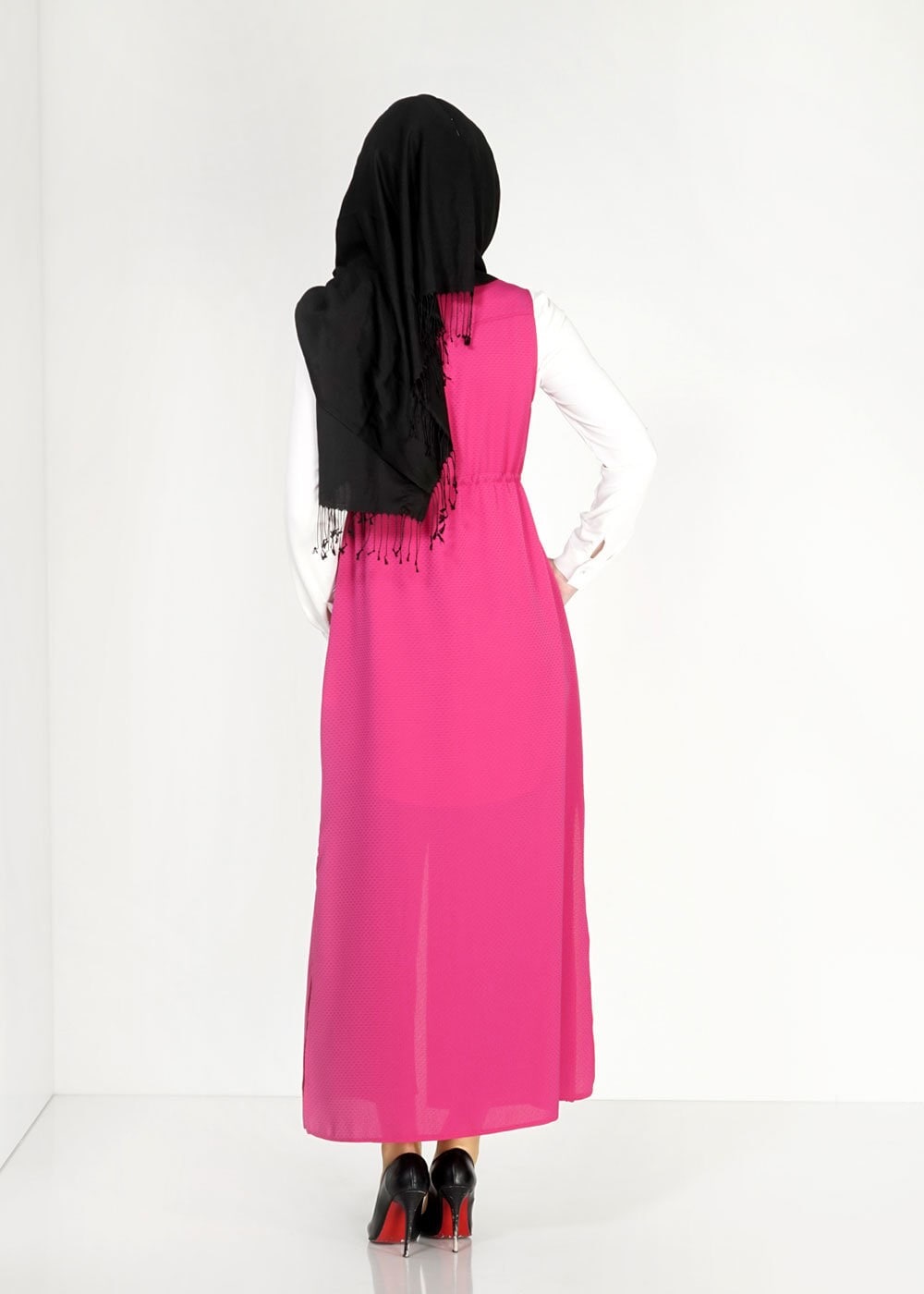 Tesettür giyim FUŞYA 4963 Beyza Tesettür Yelek