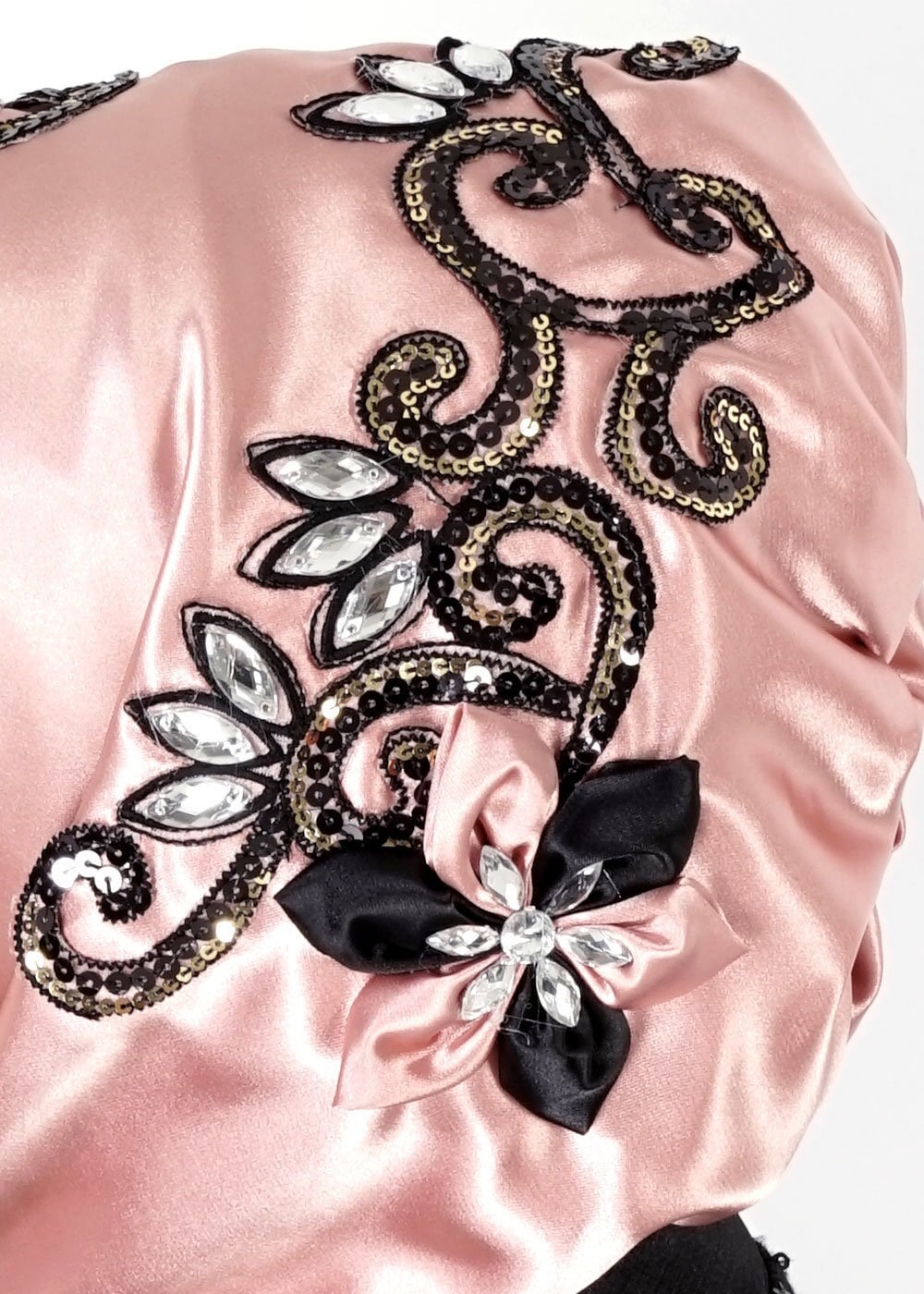 Tesettür giyim PUDRA ALVİNA PUL PAYET İŞLEMELİ HAZIR EŞARP 106021