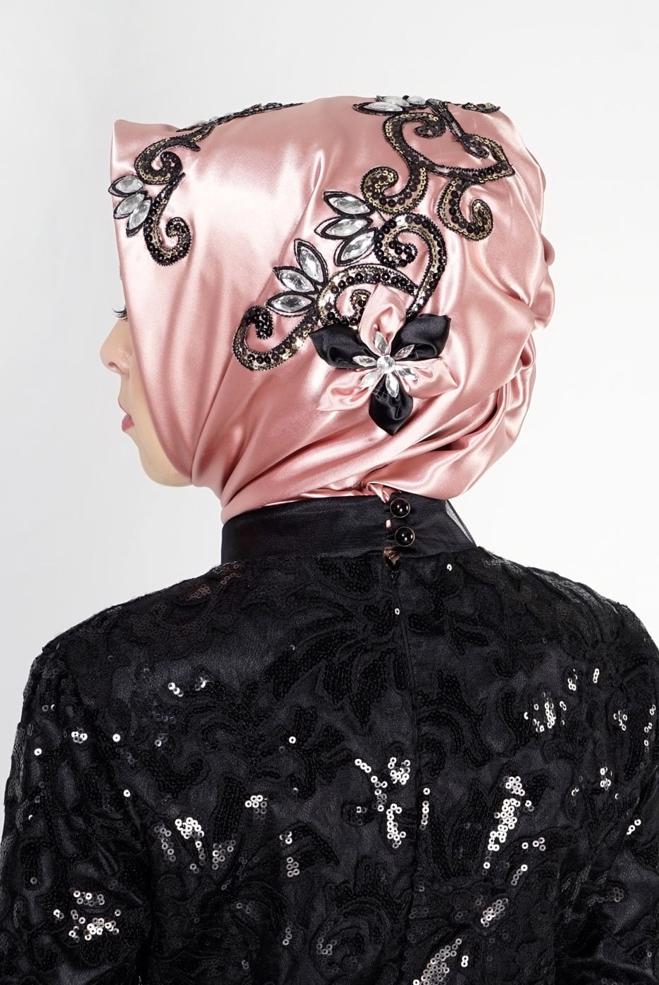 Vêtements hijab POUDRE ÉCHARPE INSTANTANÉE À SEQUINS ALVINA 106021 - ALVİNA