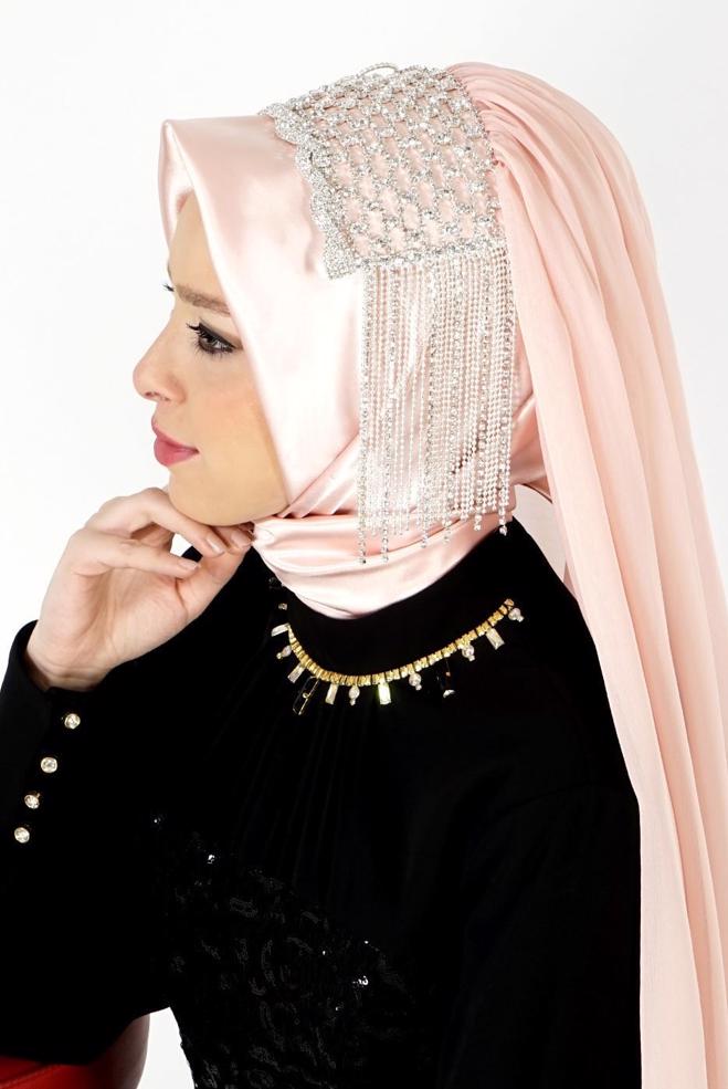 Vêtements hijab POUDRE ÉCHARPE INSTANTANÉE BIJOU ALVINA 106031 - ALVİNA