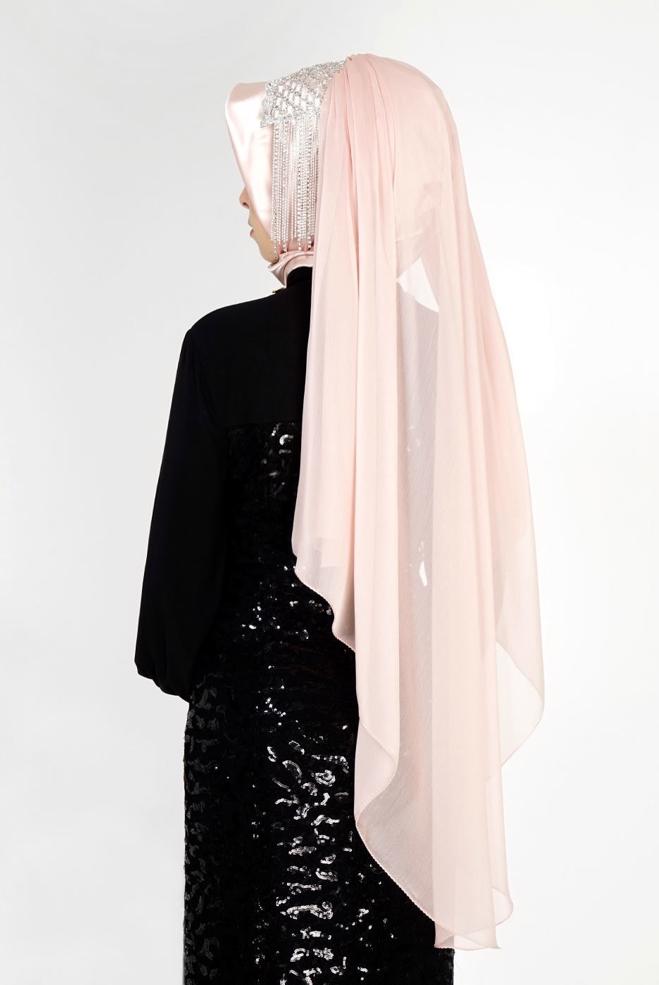 Vêtements hijab POUDRE ÉCHARPE INSTANTANÉE BIJOU ALVINA 106031 - ALVİNA