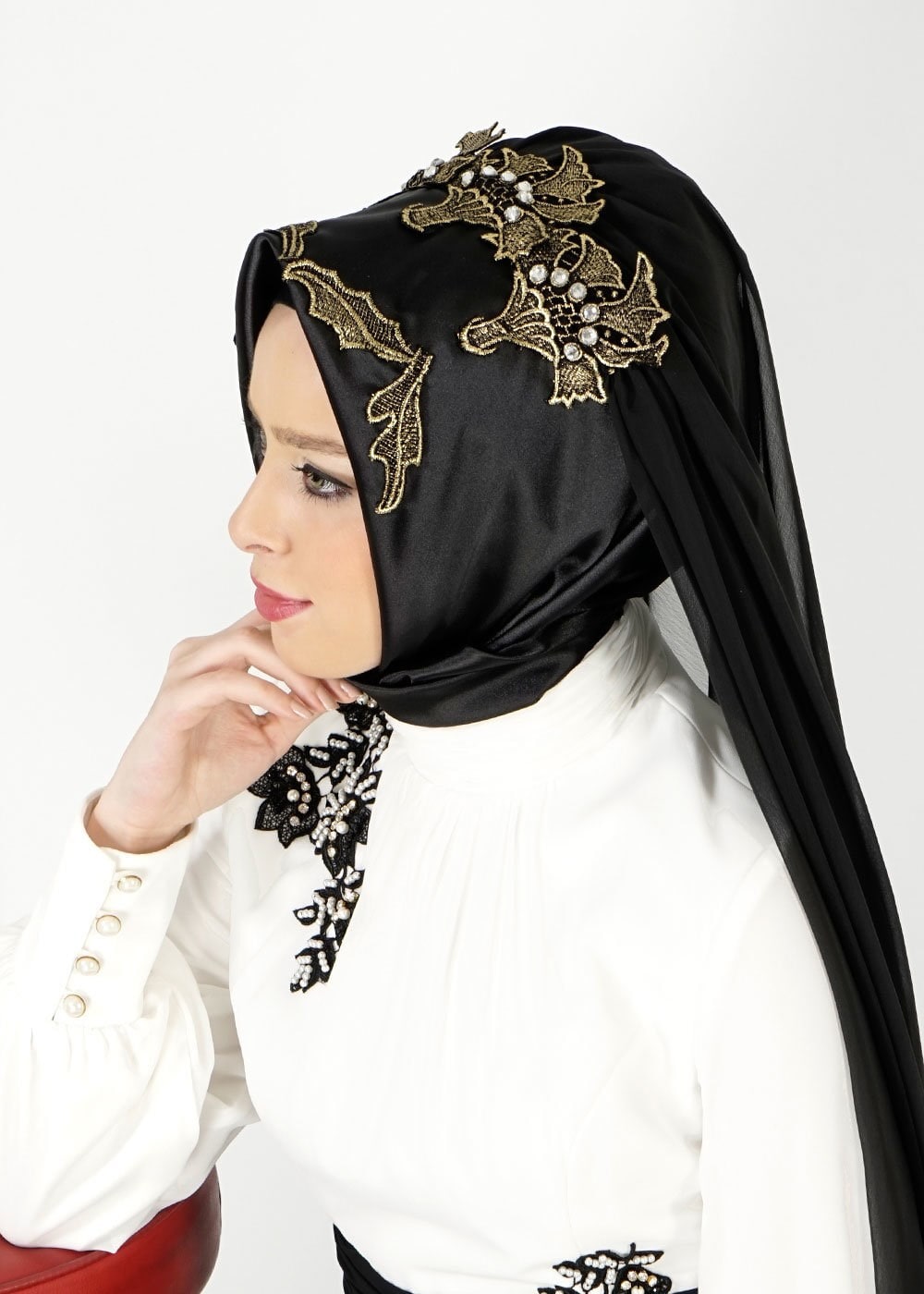 Hijab clothing BLACK 106032 ALVİNA HAZIR EŞARP