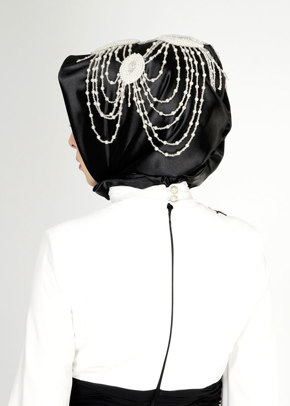 Tesettür giyim SİYAH 106039 ALVİNA HAZIR EŞARP