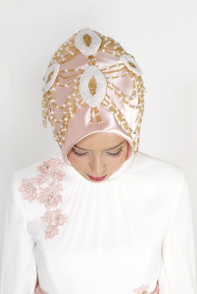 Vêtements hijab POUDRE 106039 ALVİNA HAZIR EŞARP - ALVİNA