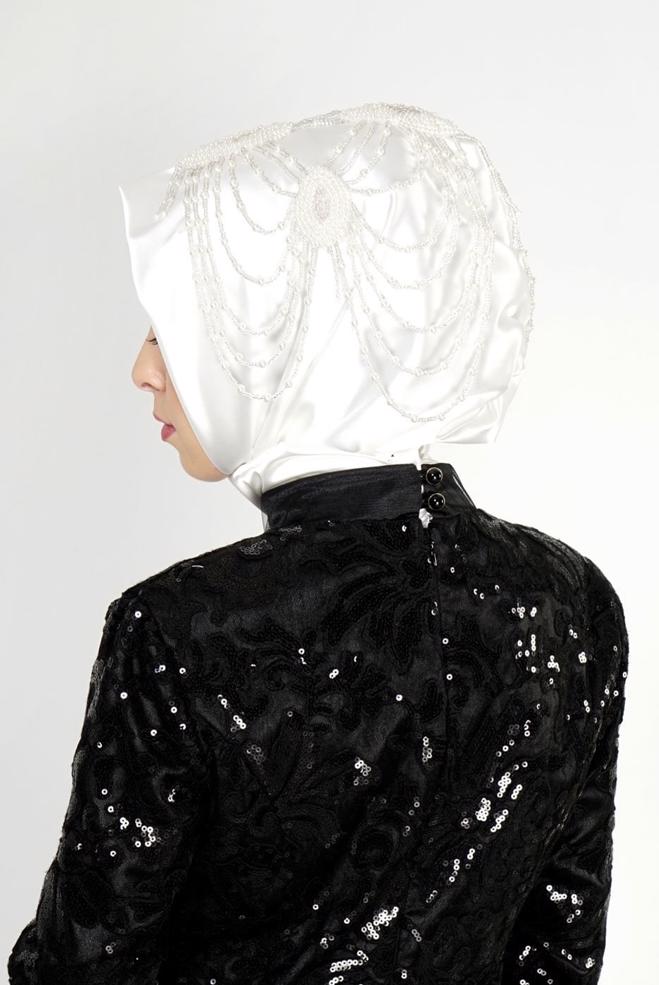 Vêtements hijab BLANC 106039 ALVİNA HAZIR EŞARP - ALVİNA