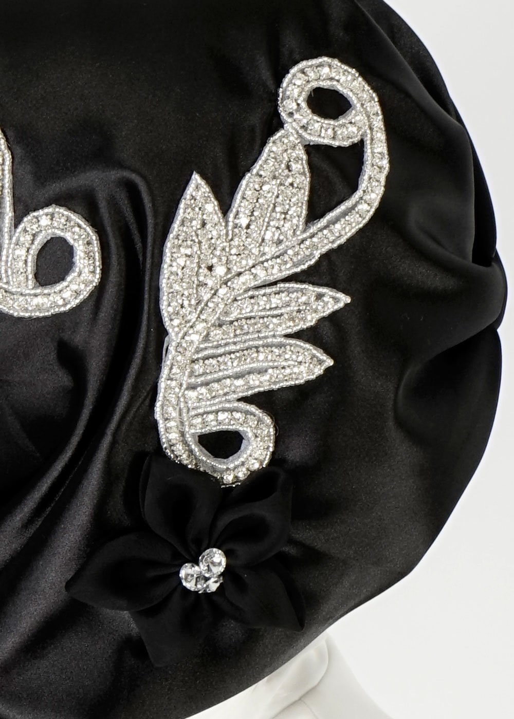 Vêtements hijab NOIR ÉCHARPE INSTANTANÉE ALVINA AVEC GEM BRODÉ 106044