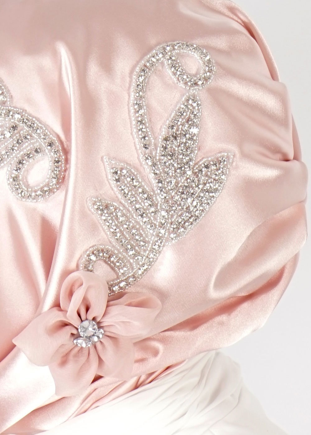 Tesettür giyim PUDRA ALVİNA TAŞ İŞLEMELİ HAZIR EŞARP 106044