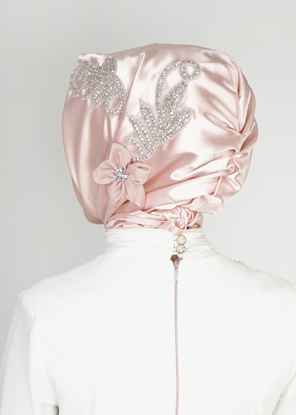 Tesettür giyim PUDRA ALVİNA TAŞ İŞLEMELİ HAZIR EŞARP 106044