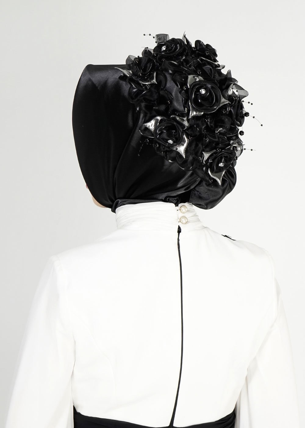 Vêtements hijab NOIR 106085 ALVİNA HAZIR EŞARP