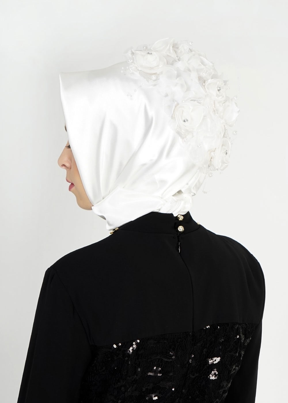 Hijab clothing WHITE 106085 ALVİNA HAZIR EŞARP