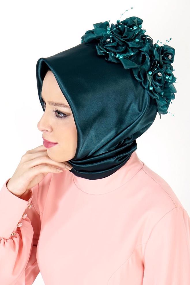 Vêtements hijab VERT 106085 ALVİNA HAZIR EŞARP - ALVİNA