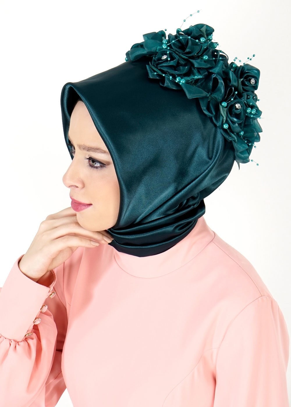 Hijab clothing GREEN 106085 ALVİNA HAZIR EŞARP