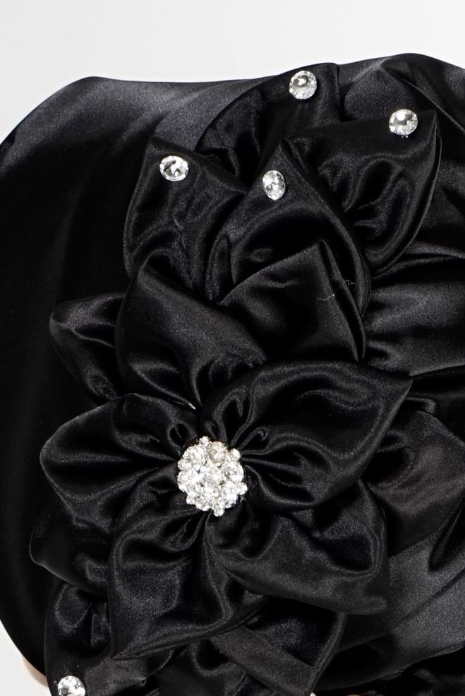 Vêtements hijab NOIR ÉCHARPE INSTANTANÉE EN SATIN ALVINA 106115 - ALVİNA