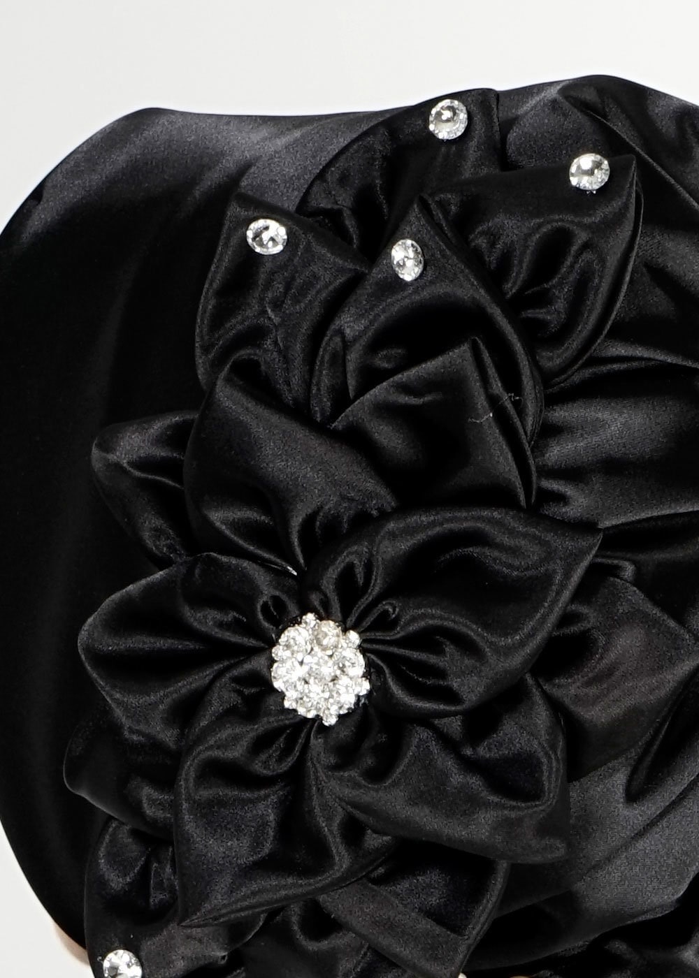 Hijab clothing BLACK ALVINA SATIN INSTANT SCARF 106115