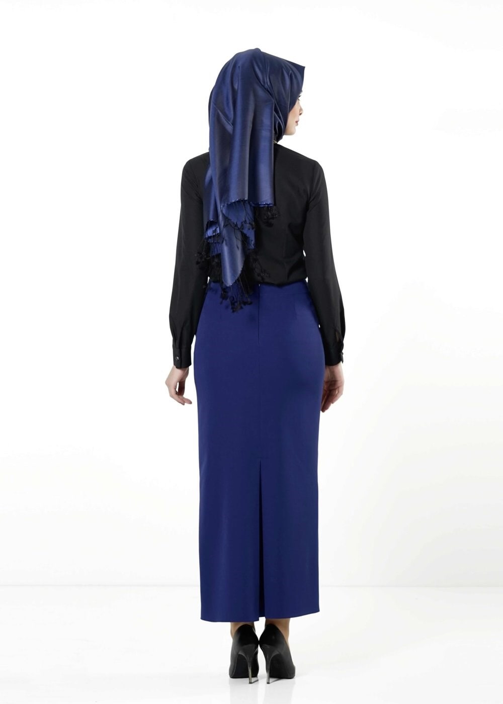 Tesettür giyim LACİVERT KALEM ETEK 6784 