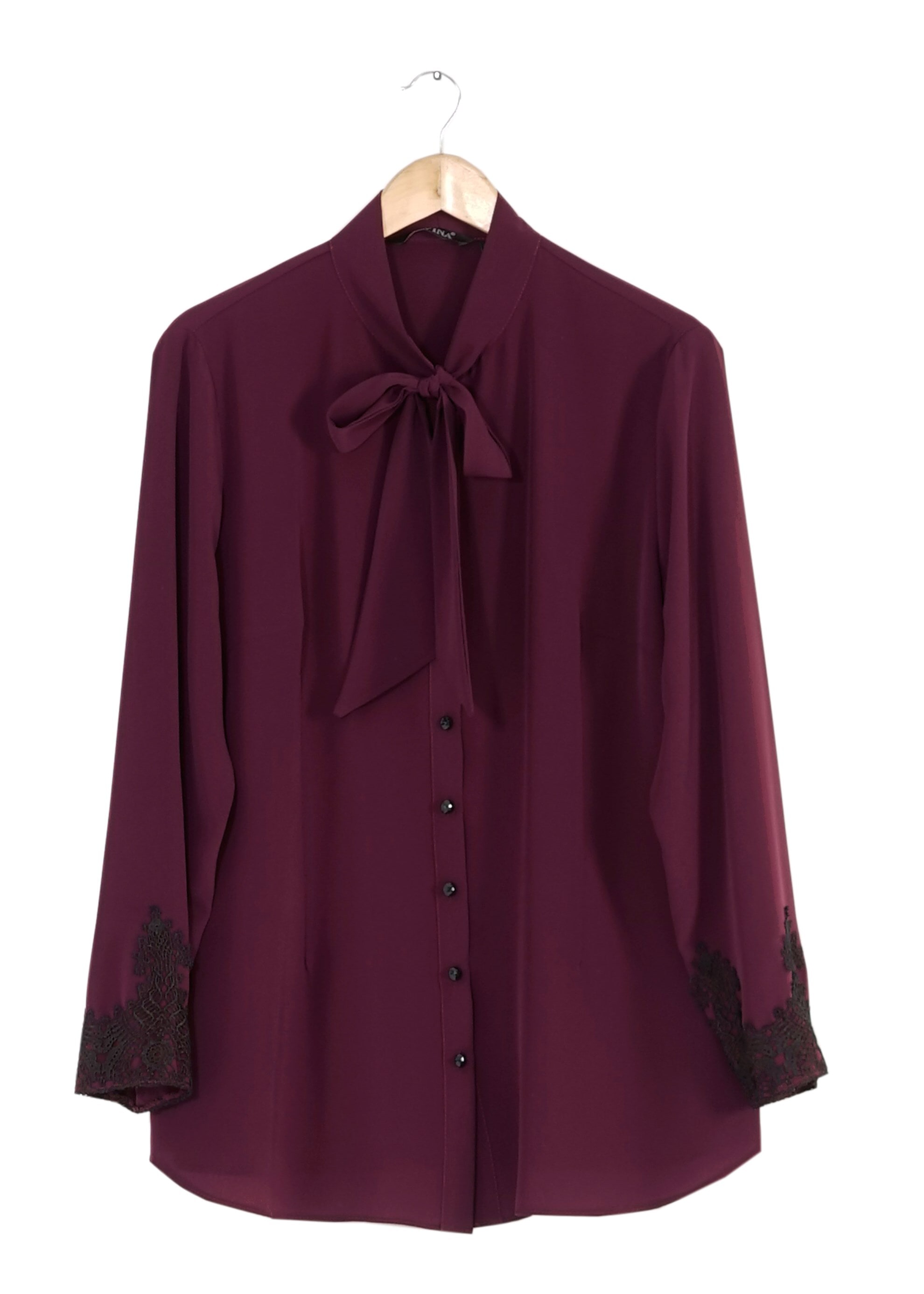 Vêtements hijab PRUNE BLOUSE À COL NOUÉ 2549 