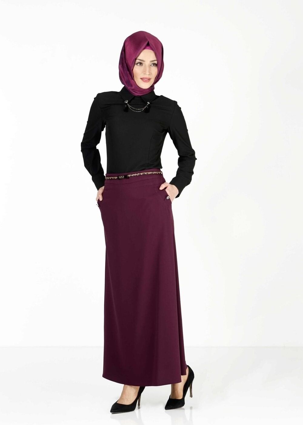 Tesettür giyim SİYAH 4063 BLUZ