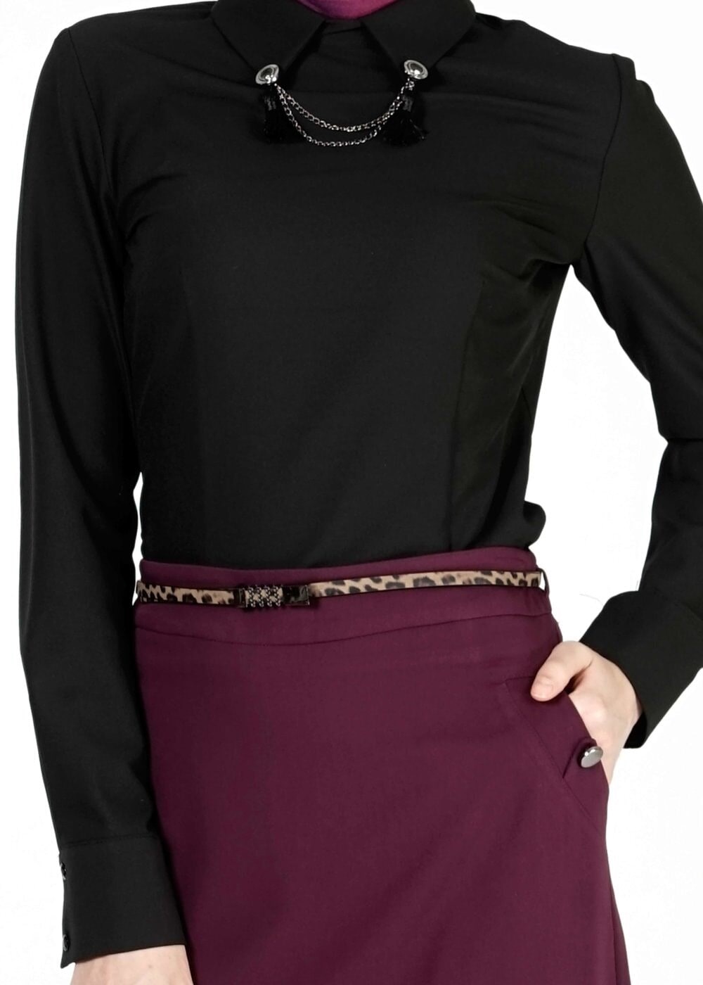 Tesettür giyim SİYAH 4063 BLUZ