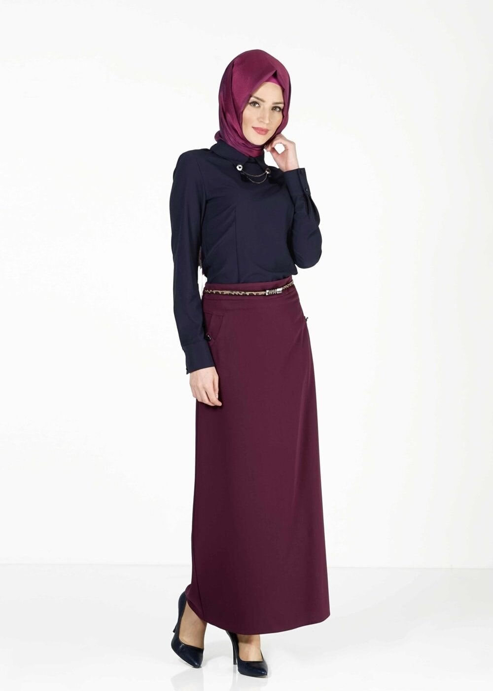 Tesettür giyim LACİVERT 4063 BLUZ