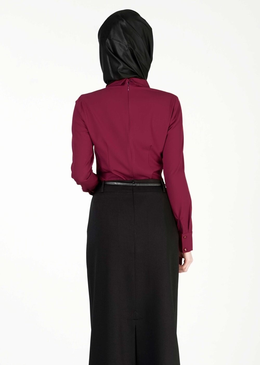Tesettür giyim BORDO 4063 BLUZ