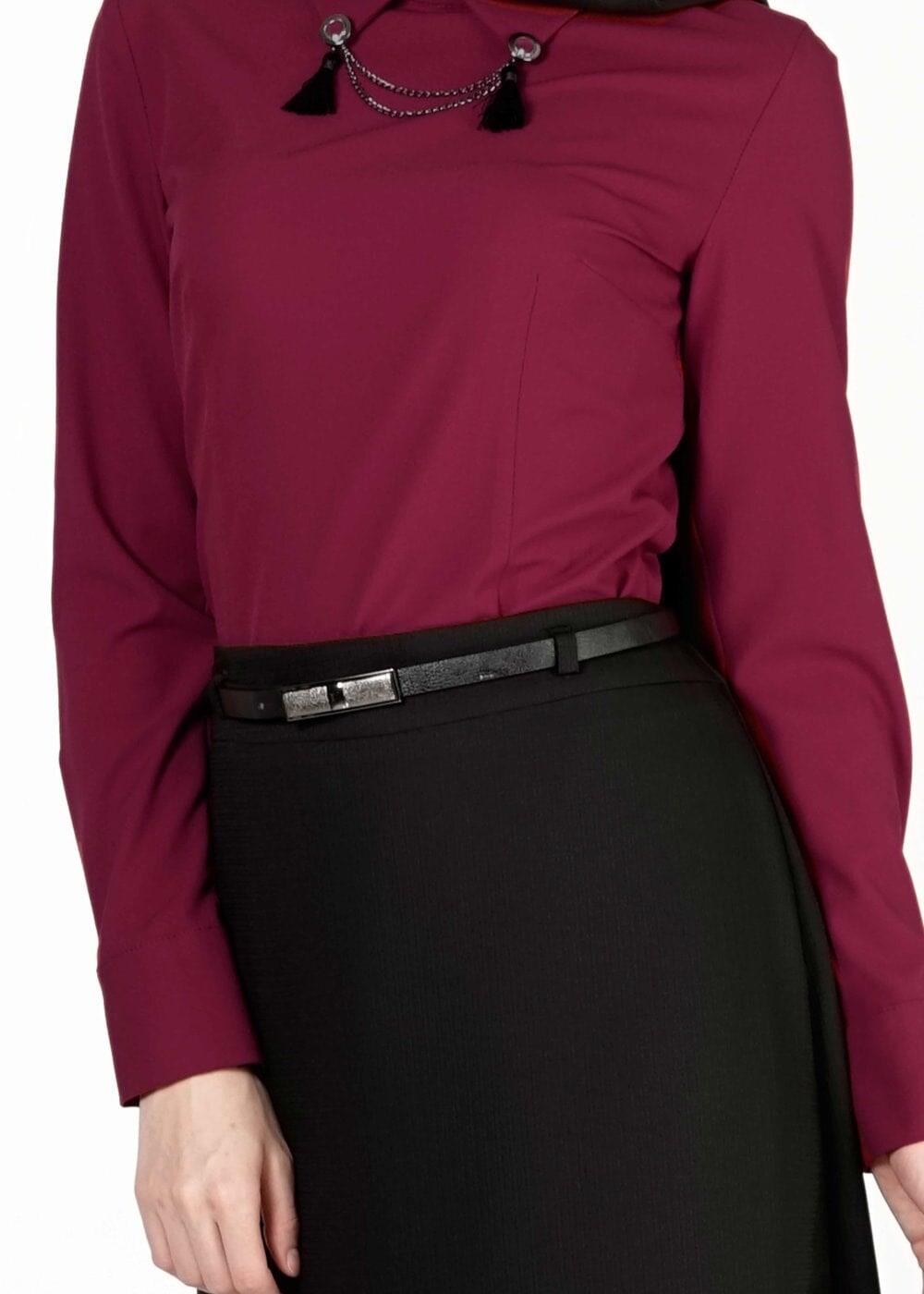 Tesettür giyim BORDO 4063 BLUZ