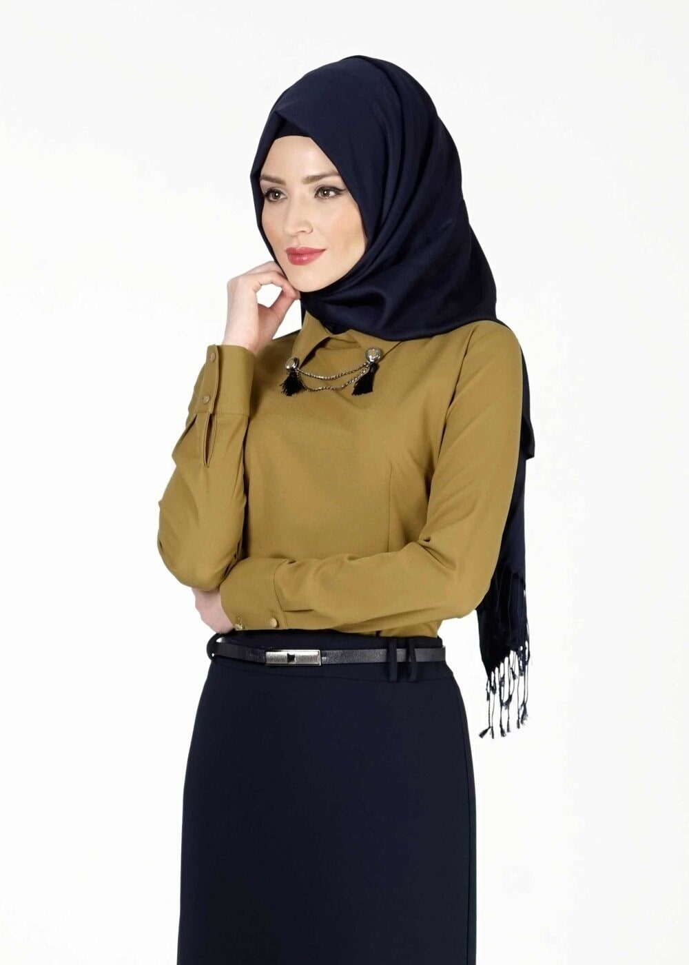 Tesettür giyim YEŞİL 4063 BLUZ