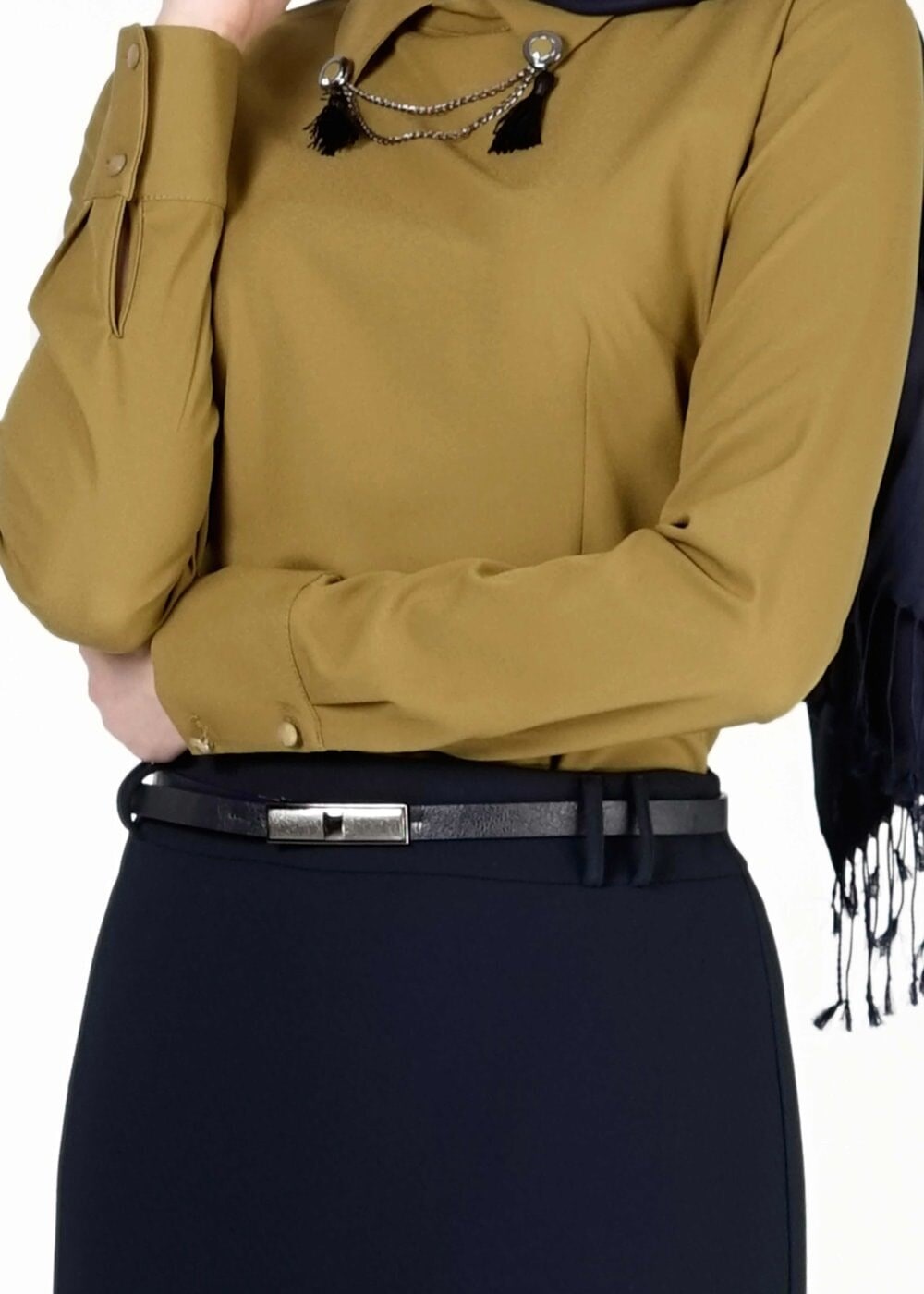 Tesettür giyim YEŞİL 4063 BLUZ