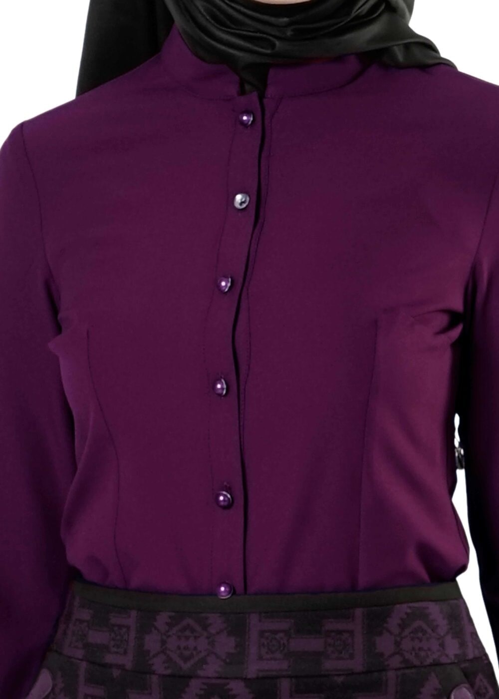 Tesettür giyim MÜRDÜM DÜĞMELİ BLUZ 4104 