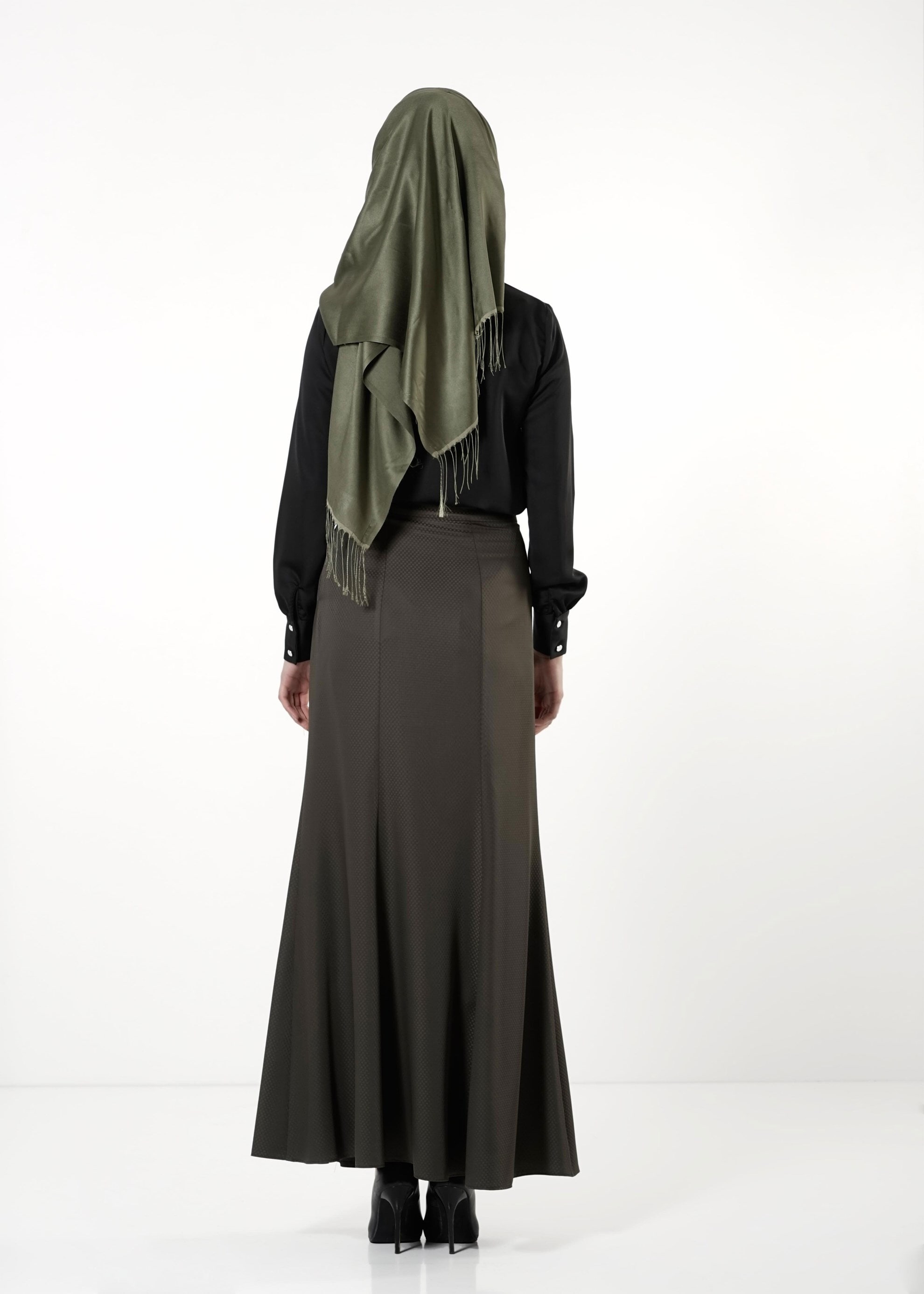 Tesettür giyim SİYAH TAŞ DETAYLI BLUZ 4122 