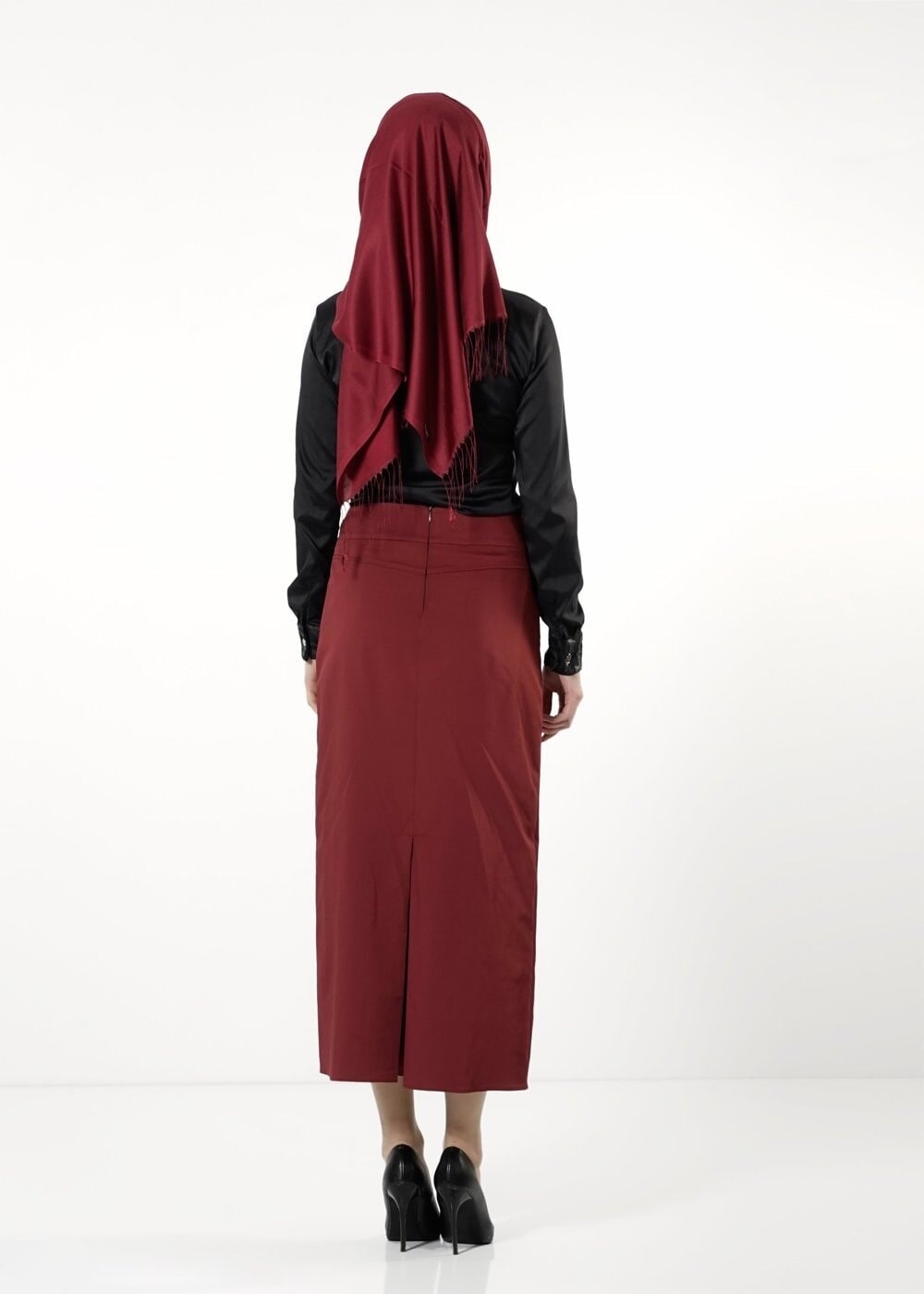 Tesettür giyim SİYAH GÜPÜR DETAYLI BLUZ 4134 