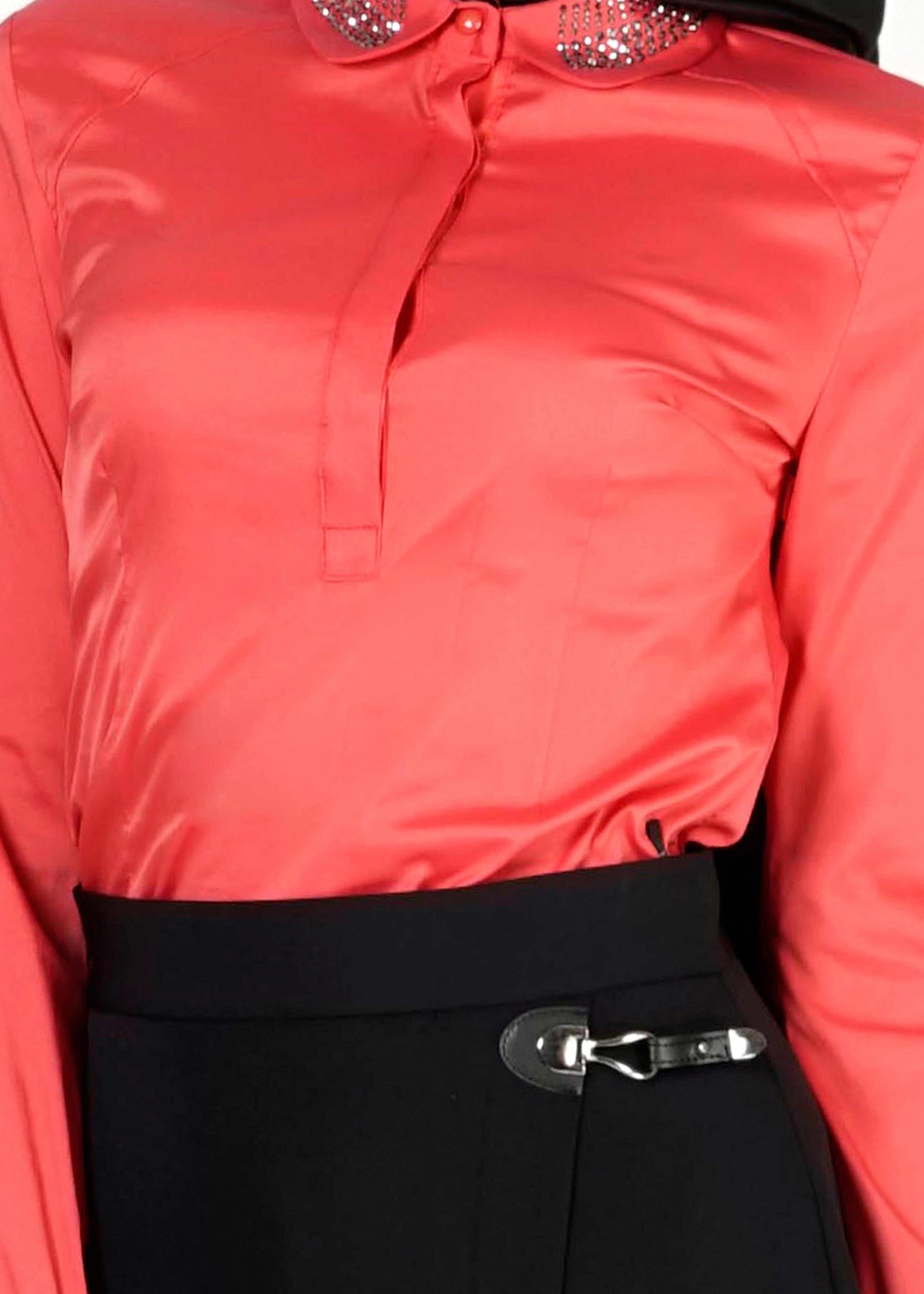 Tesettür giyim MERCAN TAŞ DETAYLI BLUZ 4864 