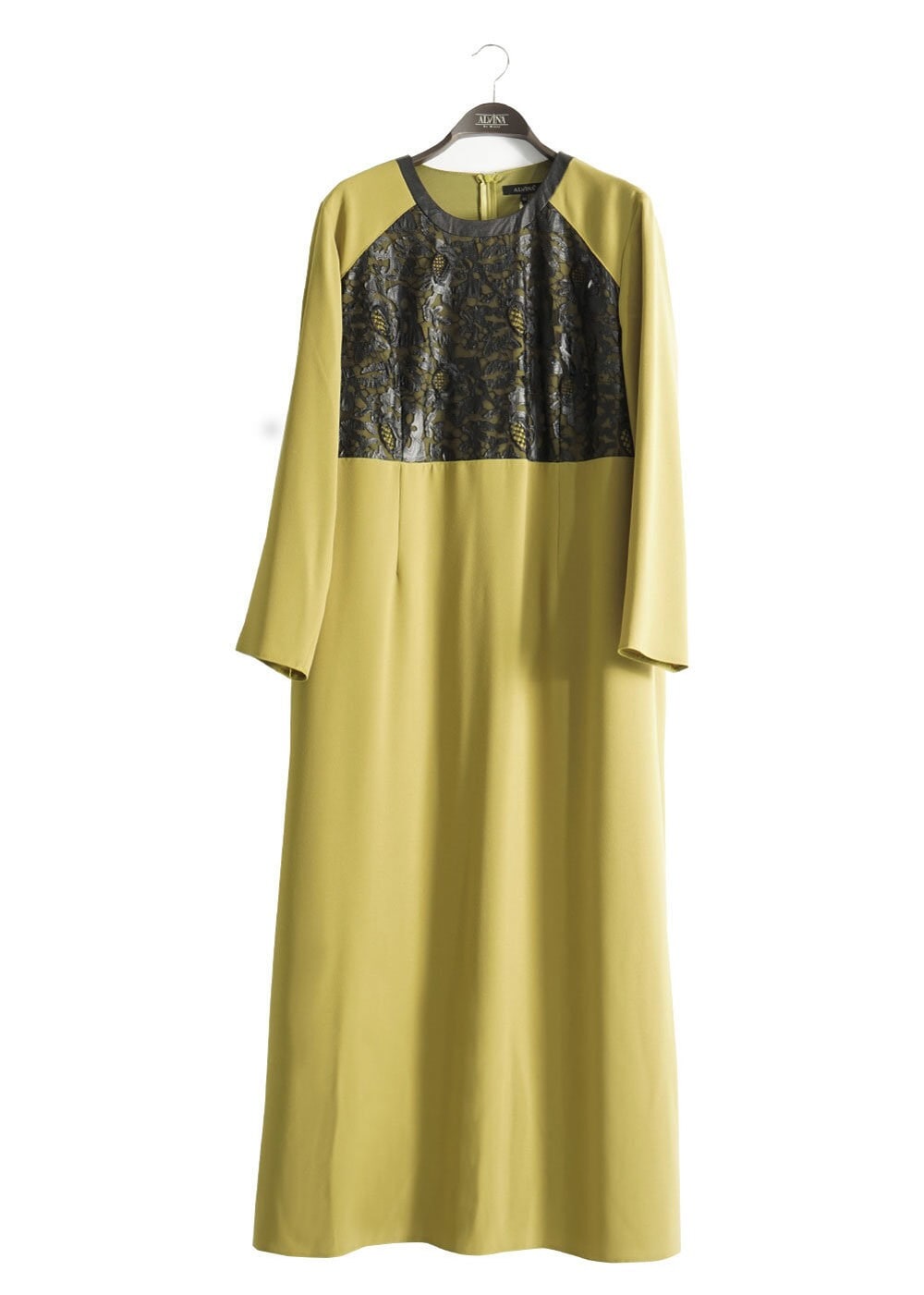 Vêtements hijab VERT ROBE À GUIPURES GRANDE-TAILLE 2538 