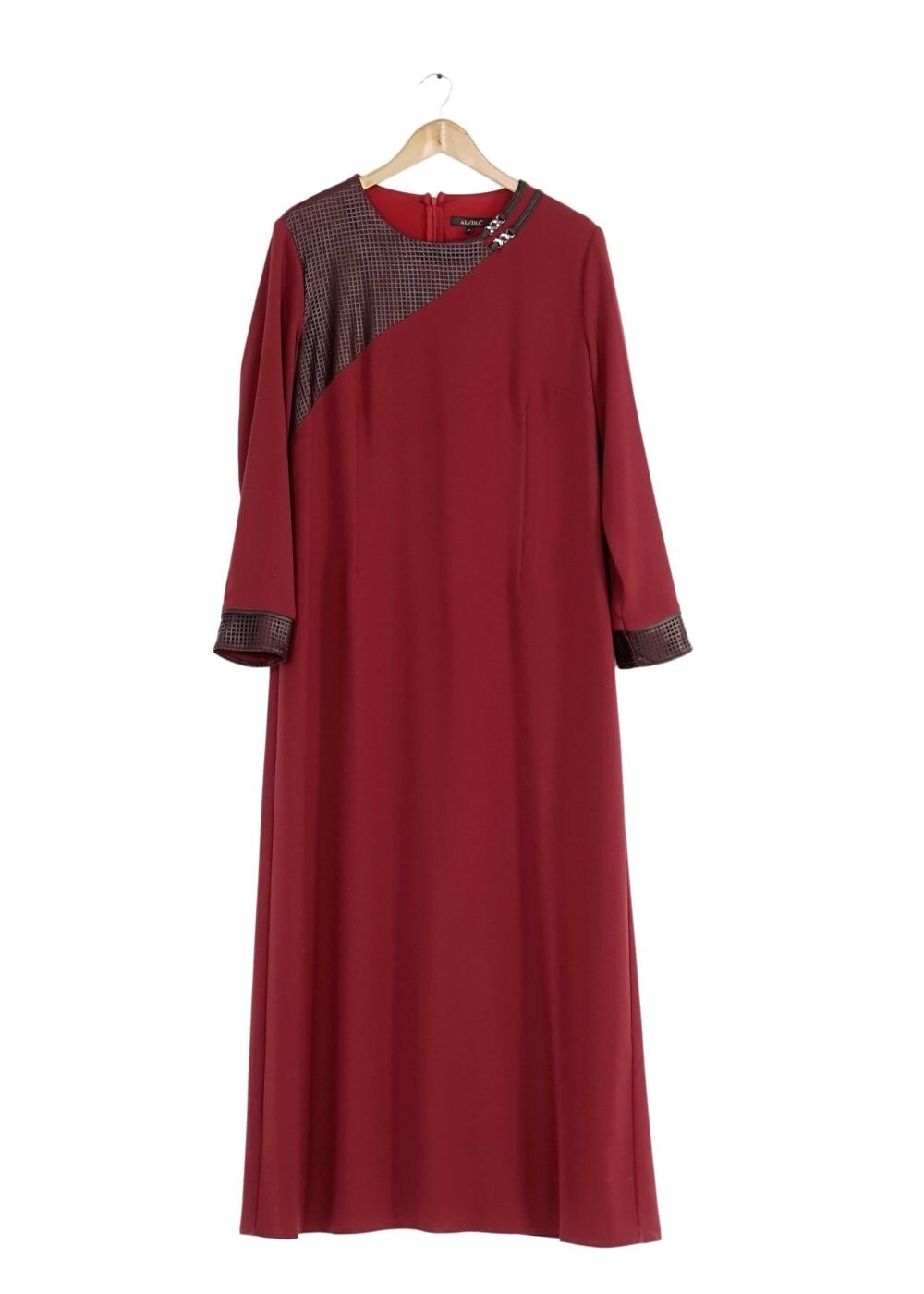 Tesettür giyim BORDO 2541 ELBİSE