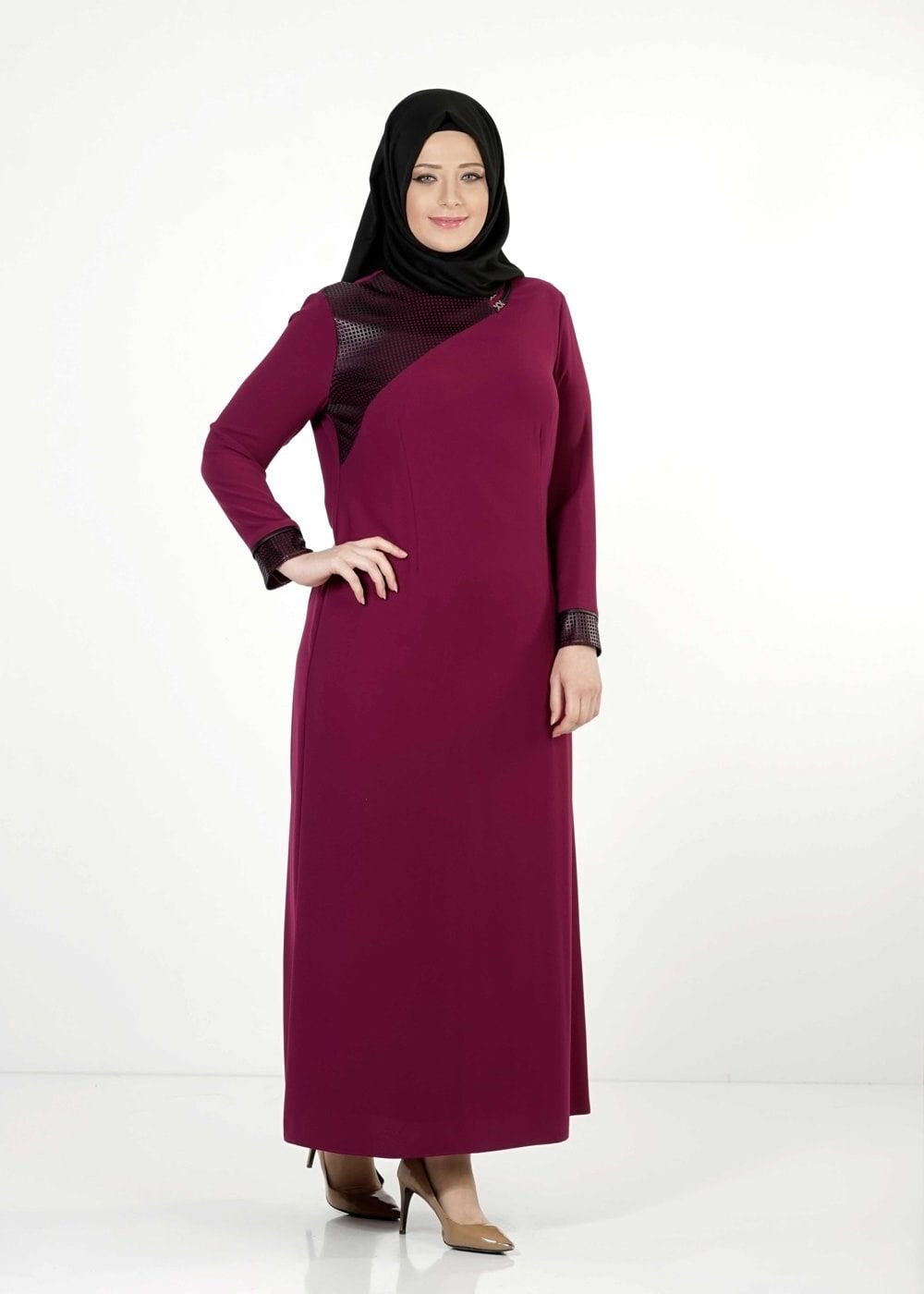 Tesettür giyim MOR 2541 ELBİSE